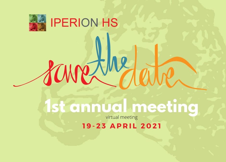 Save the date – Iperion HS 1st annual virtual meeting – April 19-23, 2021