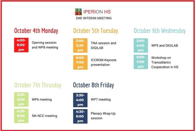 IPERION HS 2nd virtual interim meeting – 4 – 8 October 2021