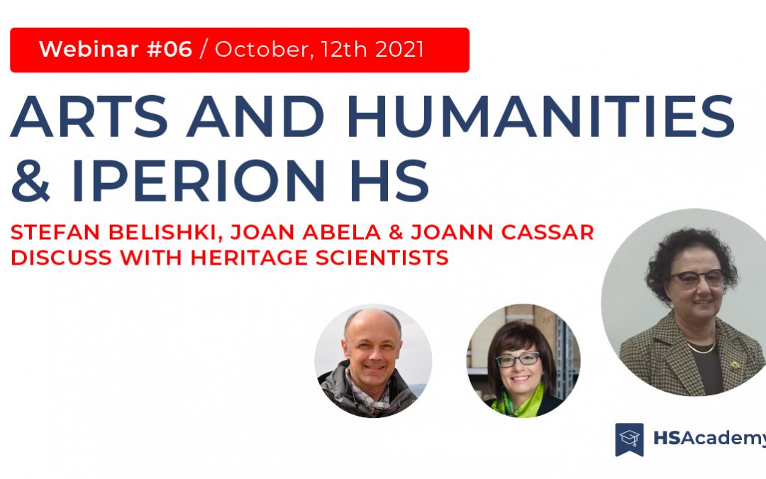 The new Iperion HS Academy webinar “Arts and Humanities and IPERION HS” is coming – Online on October 12, 2021