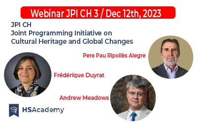 E-RIHS Heritage Science Academy Series of Webinars highlighting JPI CH-Funded Projects: 3rd meeting on December 12th, 2023