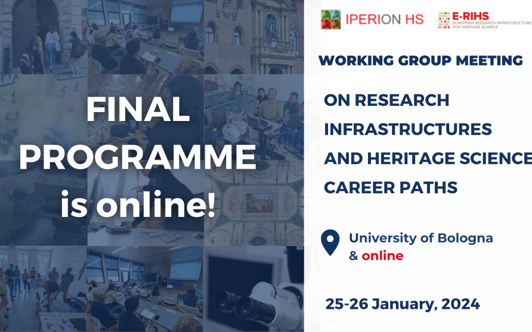 Working Group Meeting on “Research infrastructures and heritage science career paths” on January 25-26, 2024
