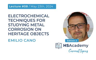 Emilio Cano will give the 8th lecture of the 2nd Edition of “Current Topics in Heritage Science” on May 23, 2024